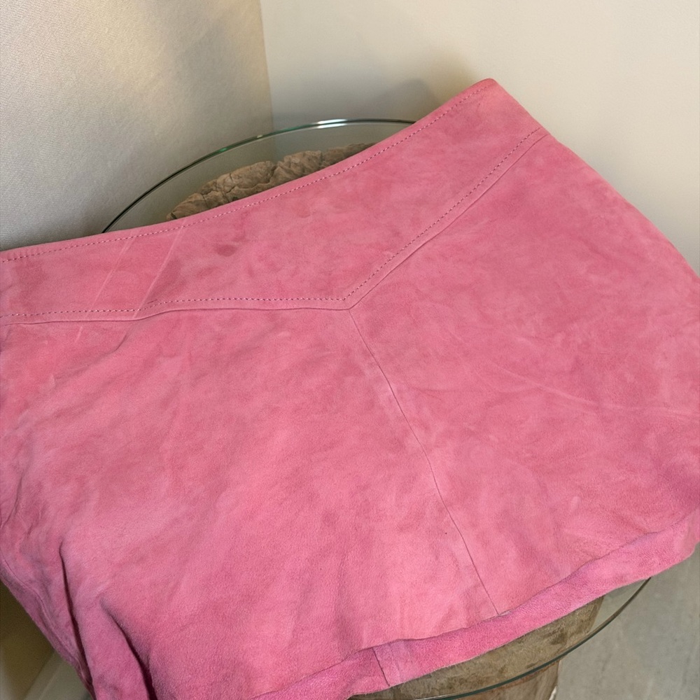Reformation Suede Devon Lee Layla Low Waist Suede Mini Skirt - Picture 4 of 5